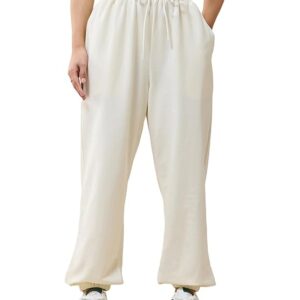 Bewakoof Women's Cotton Oversized Fit Joggers|Bewakoof Air 1.0 | Track pants for woman | Lower for women | Multipurpose | Activewear | Utility Pockets | Lightweight & Flexible Elastic Waist | Casual Joggers | Loose Fit